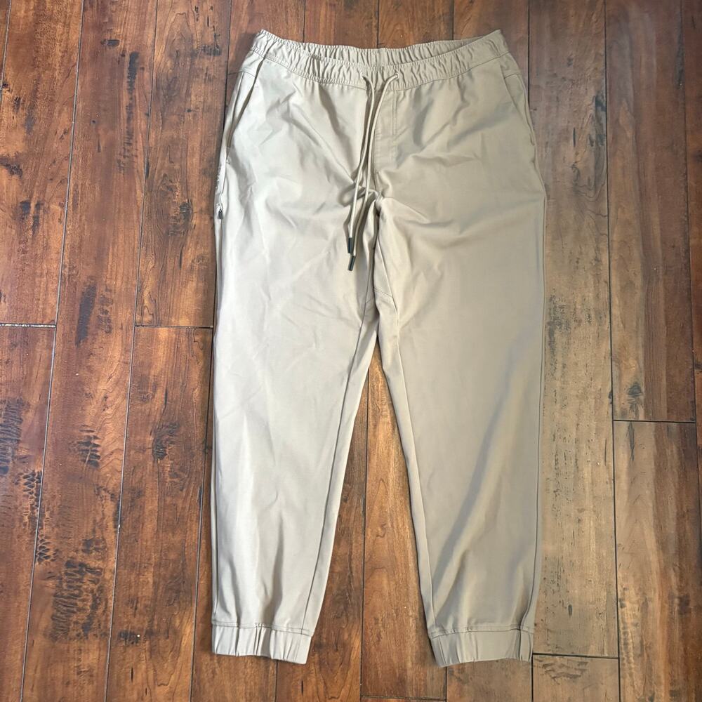 BYLT Premium Basics Pants Mens XL Khaki Stretch Performance Drawstrings Workwear